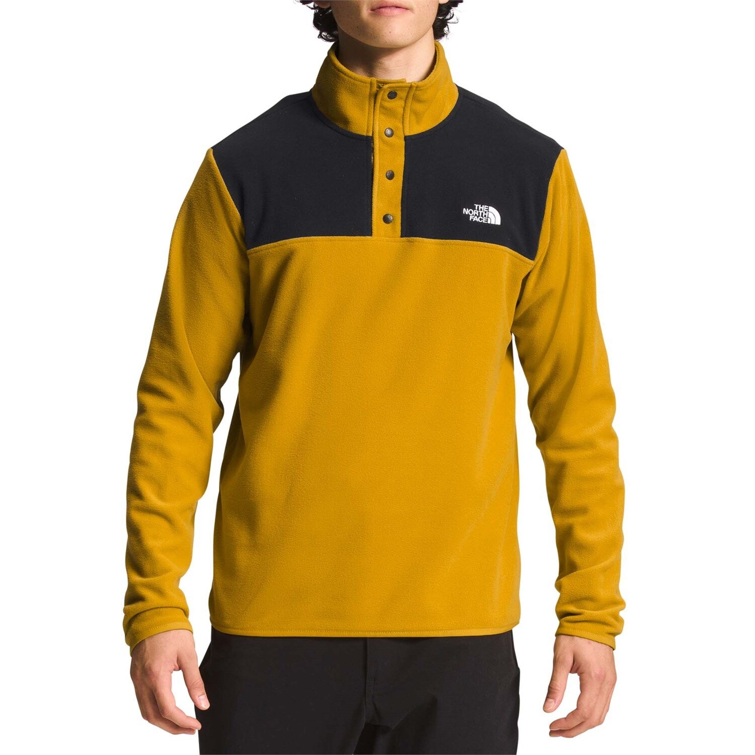 

Пуловер The North Face TKA Glacier Snap-Neck, цвет Arrowwood Yellow/TNF Black