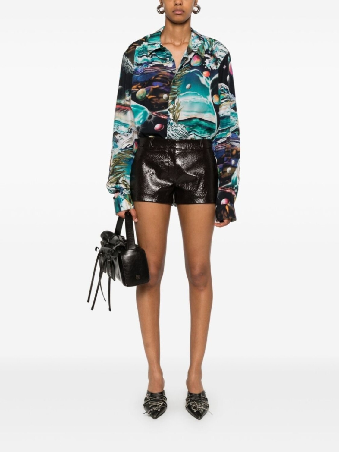 

Martine Rose рубашка с принтом, зеленый