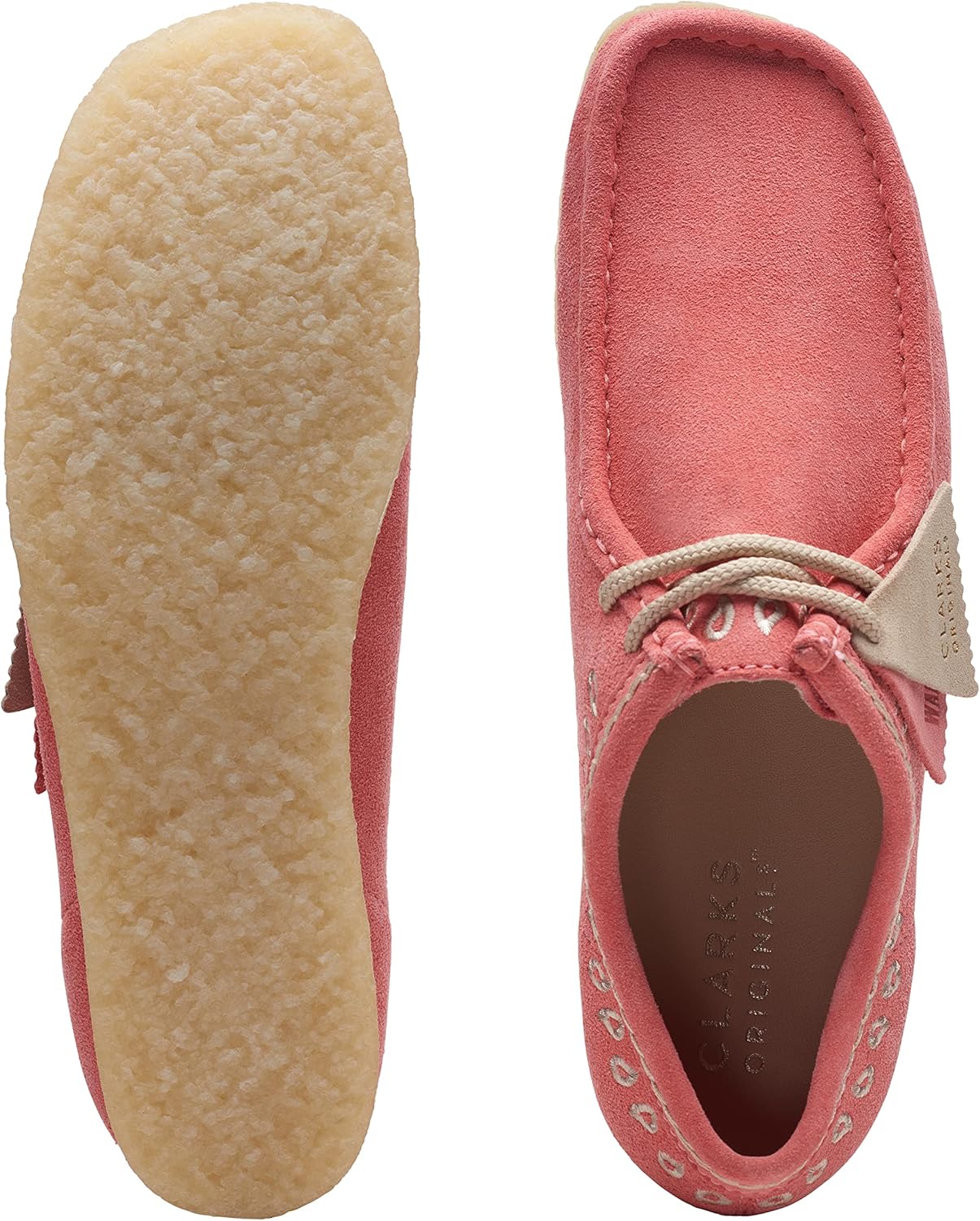 Мужские кроссовки Wallabee от Clarks, розовый — фото 2