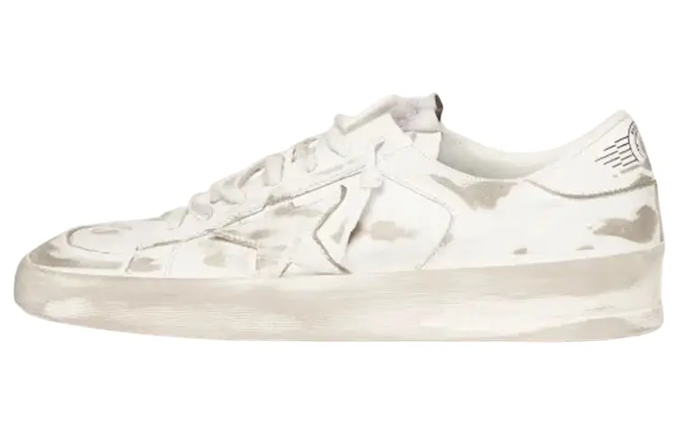 Кожаные кроссовки Stardan "бело-бежевые" Golden Goose