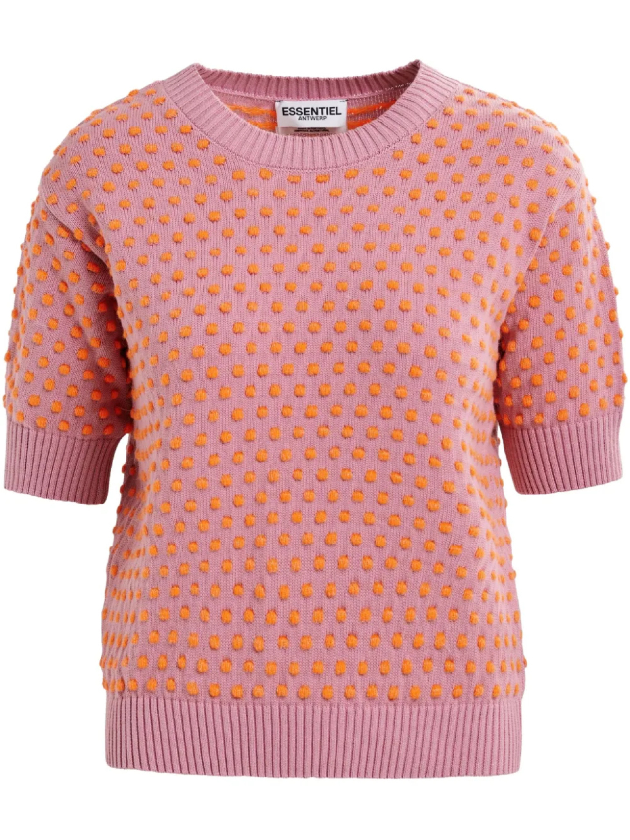 

Essentiel Antwerp трикотажный топ в горох, оранжевый