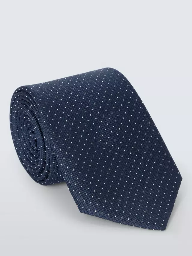 

Галстук John Lewis Silk Micro Spot, темно-синий