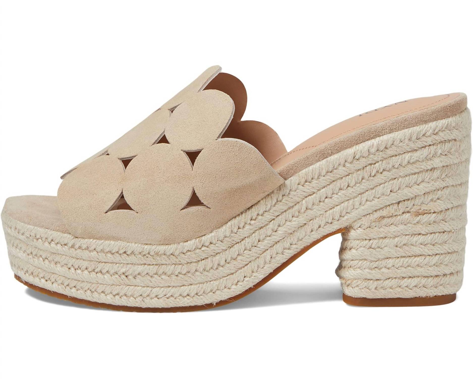Босоножки на каблуке Helene из песочной замши NYDJ, цвет sand suede — фото 3