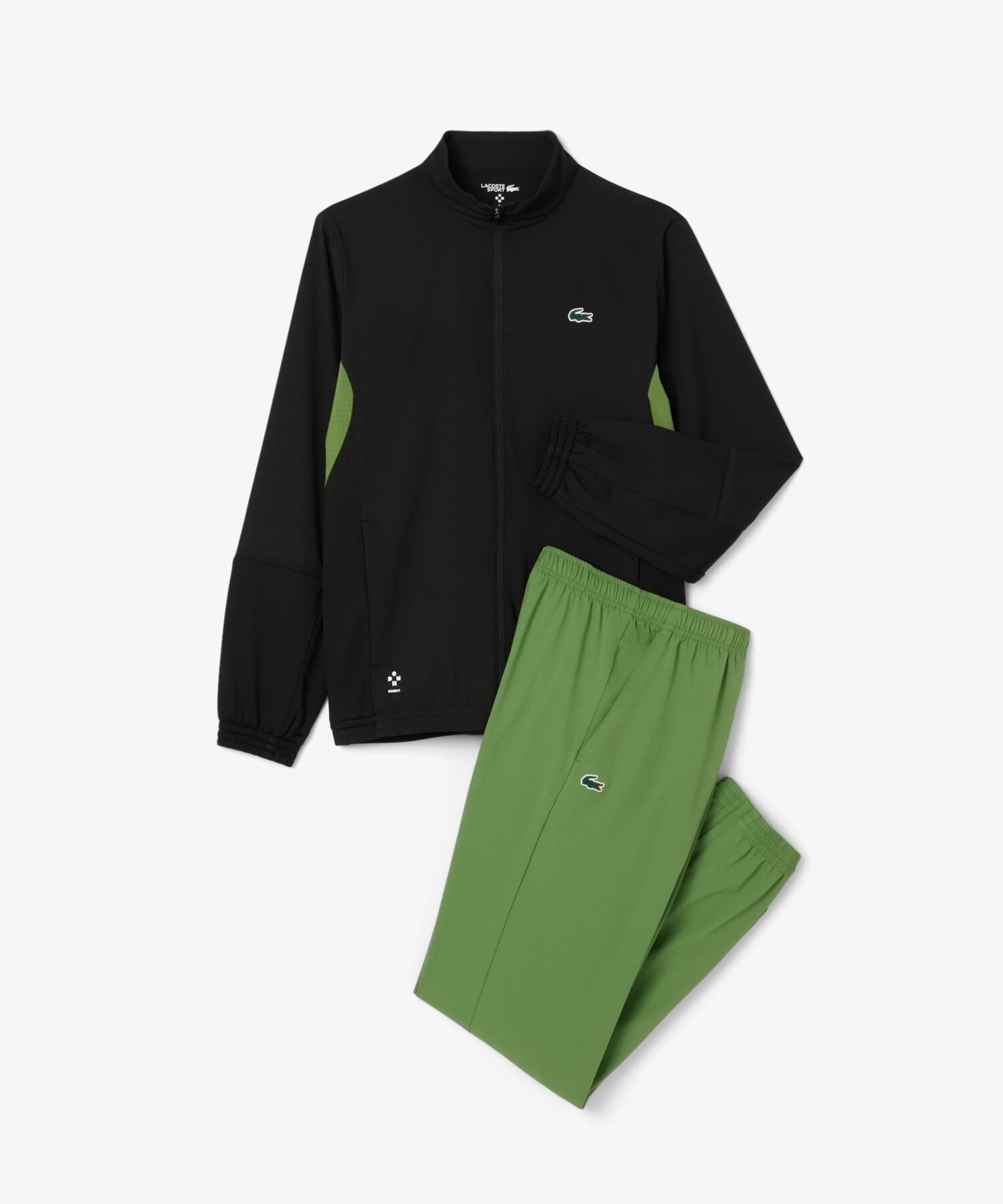 Спортивный костюм Даниила Медведева с принтом на кокетке спины LACOSTE, Black