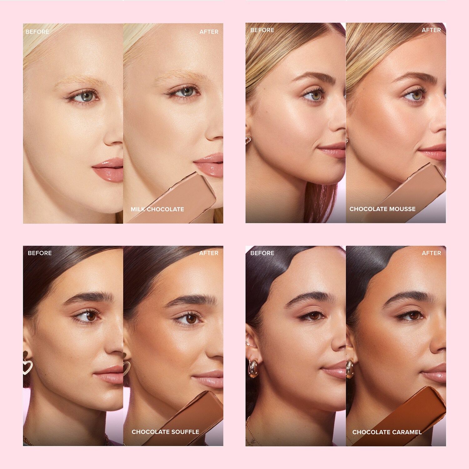 Кремовый бронзер и стик для моделирования Chocolate Soleil Stick Too Faced, Chocolate Lava (8 g) — фото 3