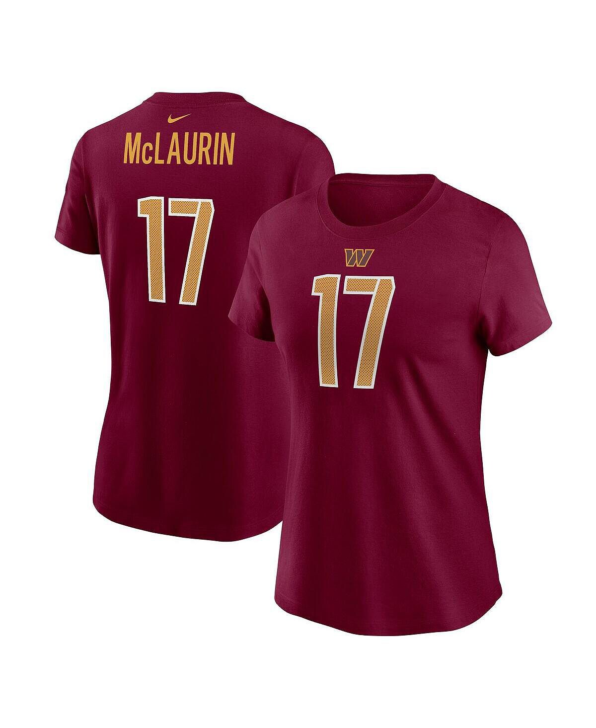 Женская футболка Terry McLaurin Burgundy Washington Commanders с именем и номером игрока Nike — фото 4