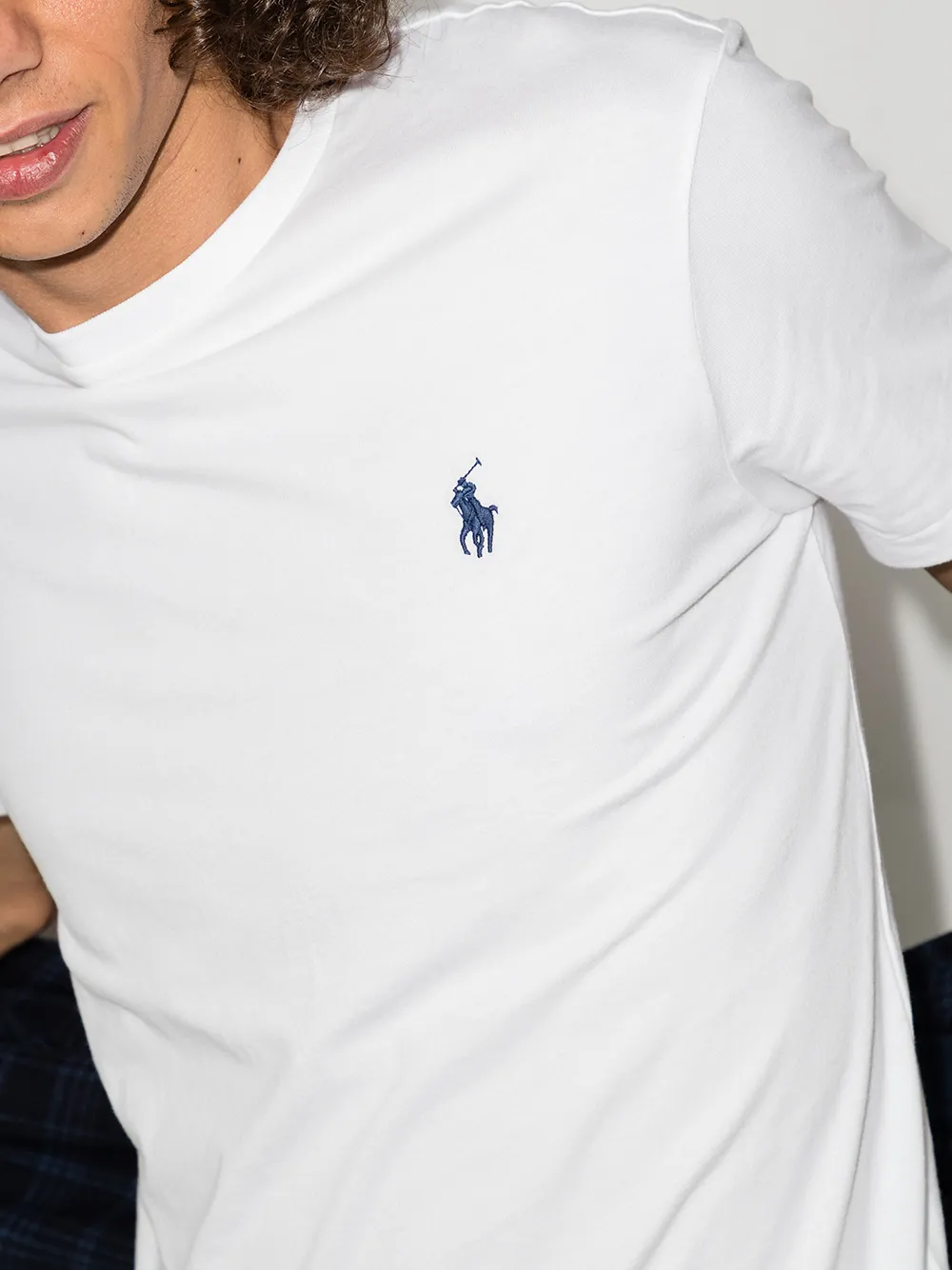 Футболка с вышитым логотипом POLO RALPH LAUREN, белый — фото 4