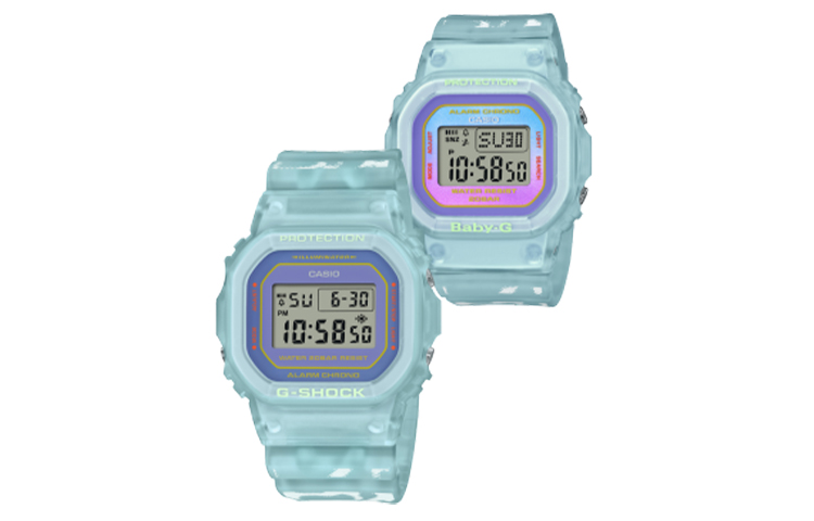 

Серые часы унисекс, парные, настольные, серии SLV-21B-2 CASIO