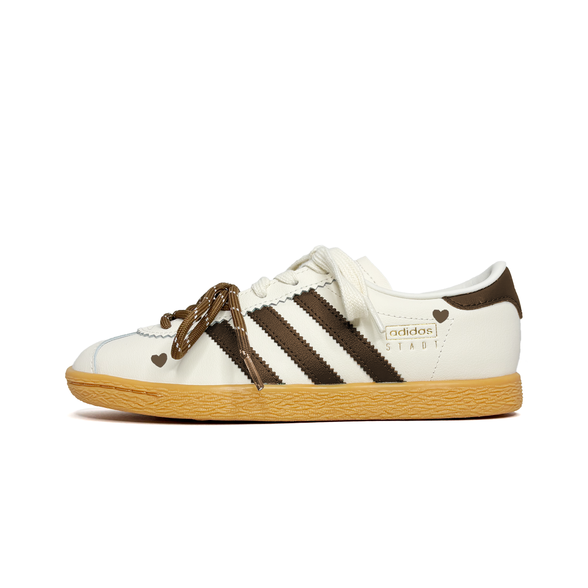

Adidas Originals Stadt Brown Heart Abrasion Resistant Low top German Army Trainers Unisex Brown
