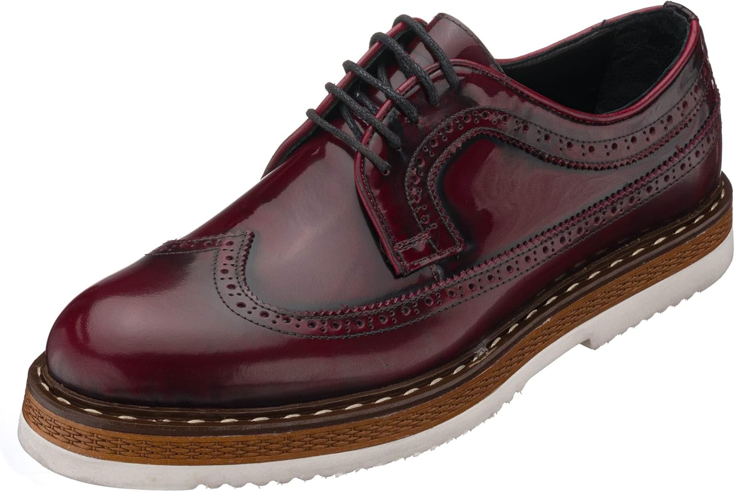 

Мужские кожаные туфли DALGALA бордового цвета, ручной работы, легкие оксфорды, шнуровка, мужская повседневная обувь