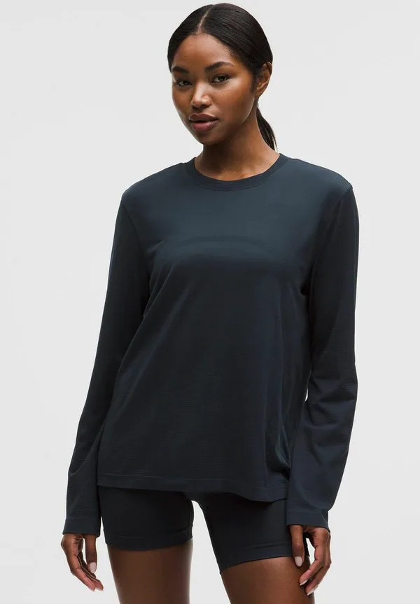 

Свободная футболка с длинными рукавами Lululemon, True Navy True Navy, Синий, Свободная футболка с длинными рукавами Lululemon, True Navy True Navy