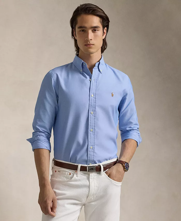 

Мужская классическая оксфордская рубашка Performance Polo Ralph Lauren, синий