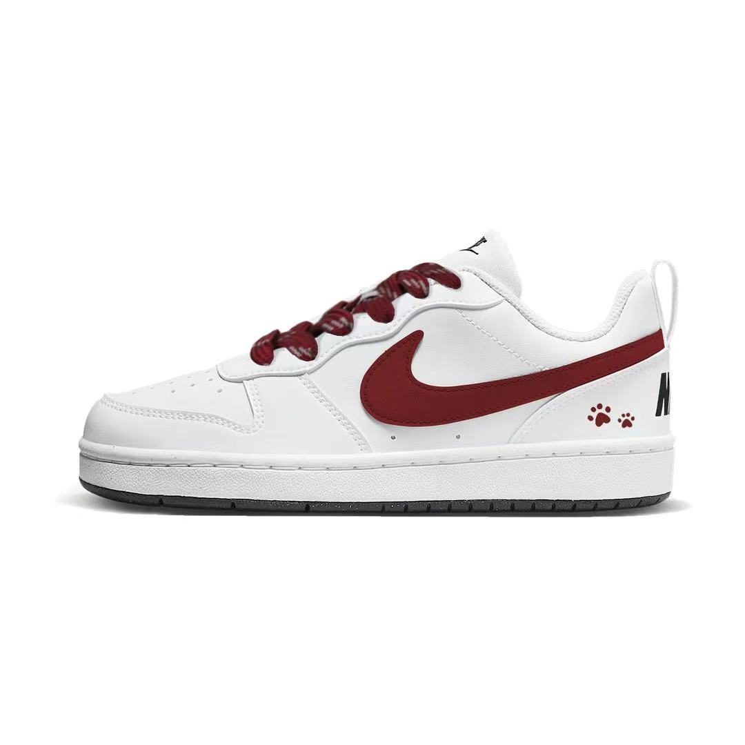 

Court Borough Burgundy Kitten Low top скейтборд обувь детские Nike, белый