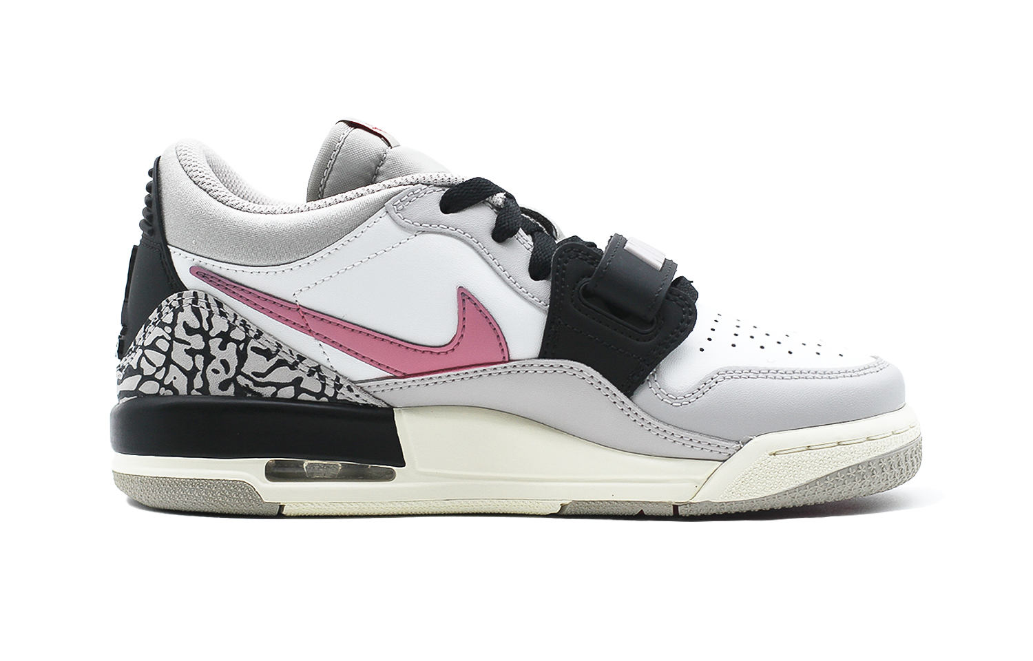 Jordan Legacy 312 низкие амортизирующие, износостойкие низкие детские баскетбольные кроссовки black pink для подростков — фото 3