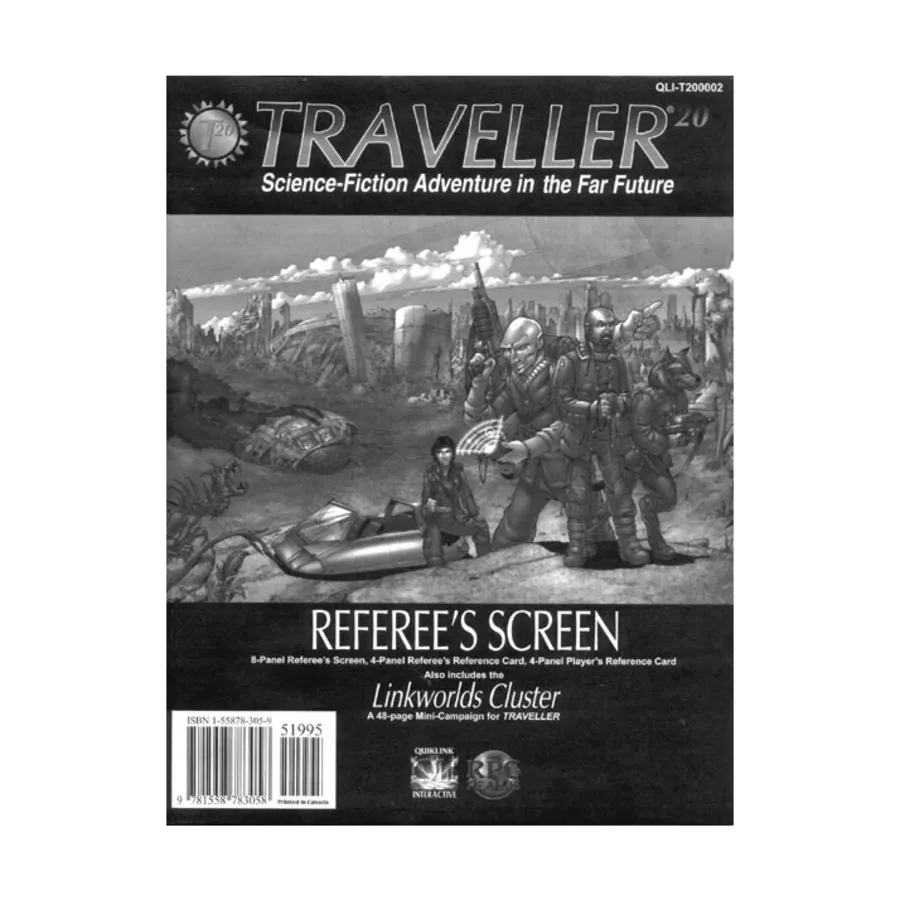 

Экран судьи с кластером Linkworlds, Traveller d20 (Quiklink Interactive)