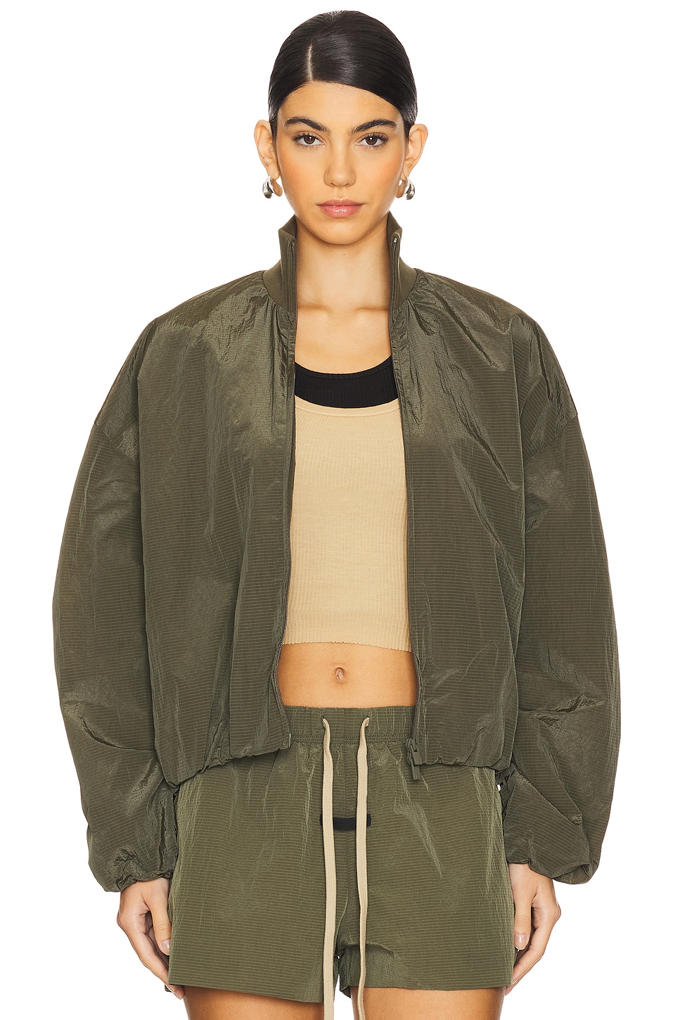 

Куртка спортивная Fear Of God Essentials, милитари