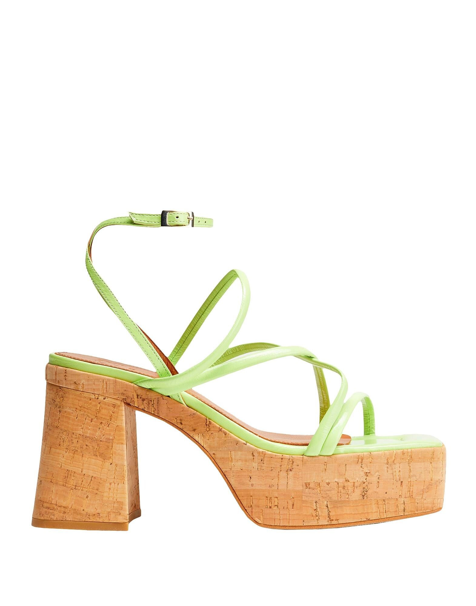 Сандалии Cork Heel Sandals 8 By Yoox, лаймовый