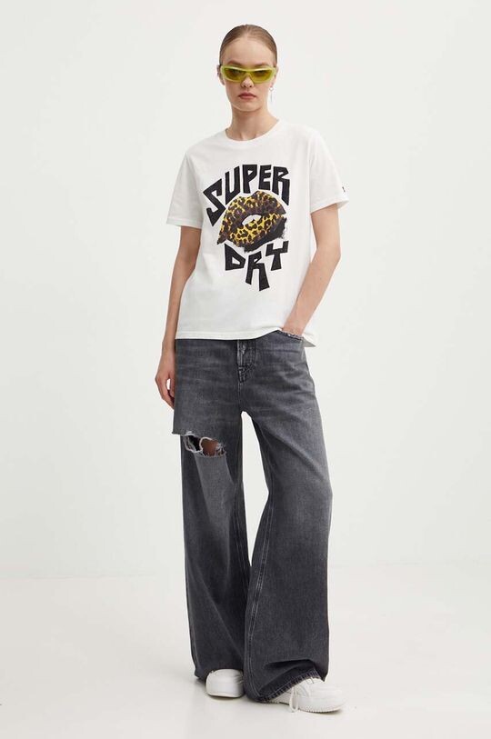 

Хлопковая футболка Superdry, белый