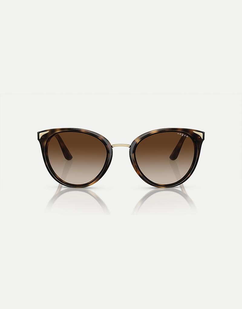 

Vogue - Очки - VO5230S - Солнцезащитные очки-бабочки Dark Havana с коричневыми линзами