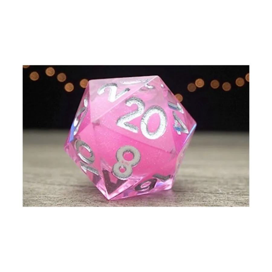 

Эликсир d20 - Розовый с серебром, Elixir Liquid Core Dice