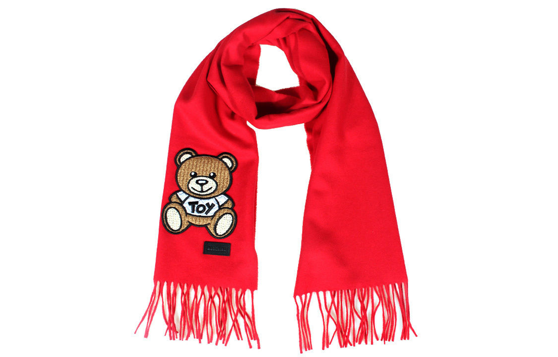 

MOSCHINO Вязаный шарф унисекс красный, Red