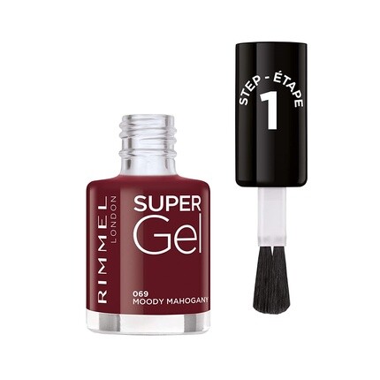 

Лак для ногтей Super Gel 069 Moody Mahogany, банка 12 мл, Rimmel