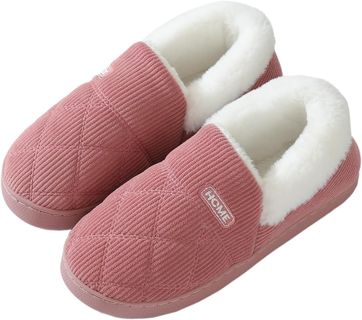 

Домашние тапочки Cliont для женщин и мужчин с мемори-пеной, удобные, теплые и нескользящие, розовый