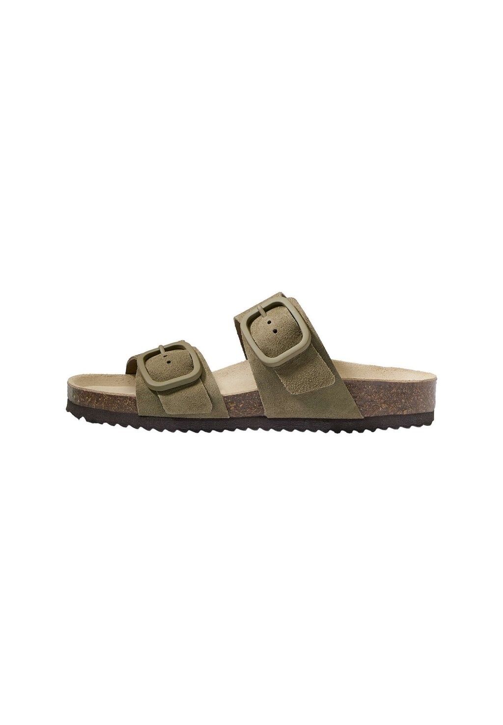 

Тапочки Buckle OYSHO, хаки