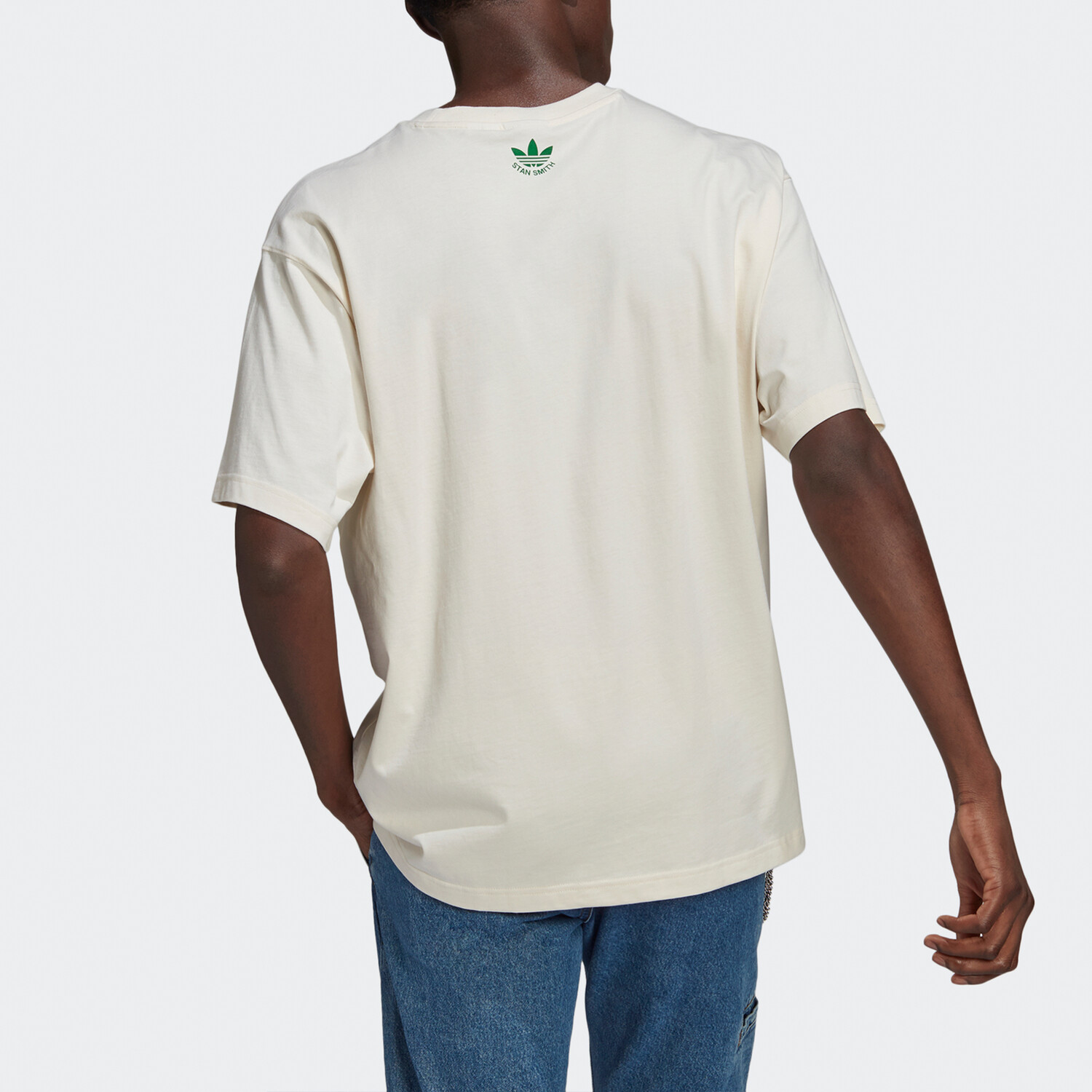 Футболка мужская с трилистником Stan «Non Dyed» Adidas Originals, цвет Non Dyed — фото 3