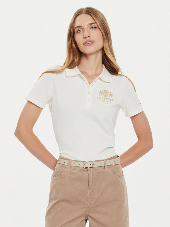

Рубашка-Поло узкого кроя Tommy Hilfiger, белый