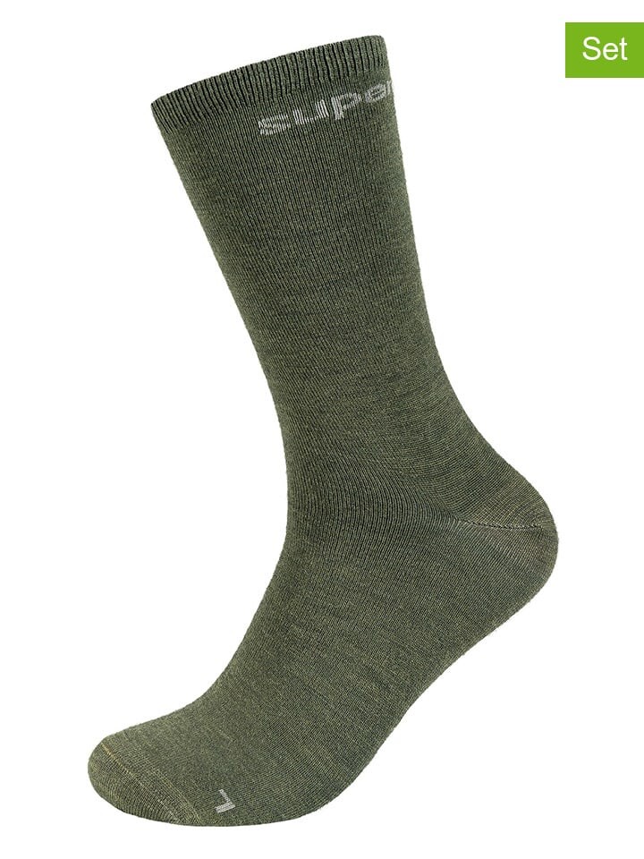 

Носки super.natural 2er-Set: Socken All Day, хаки