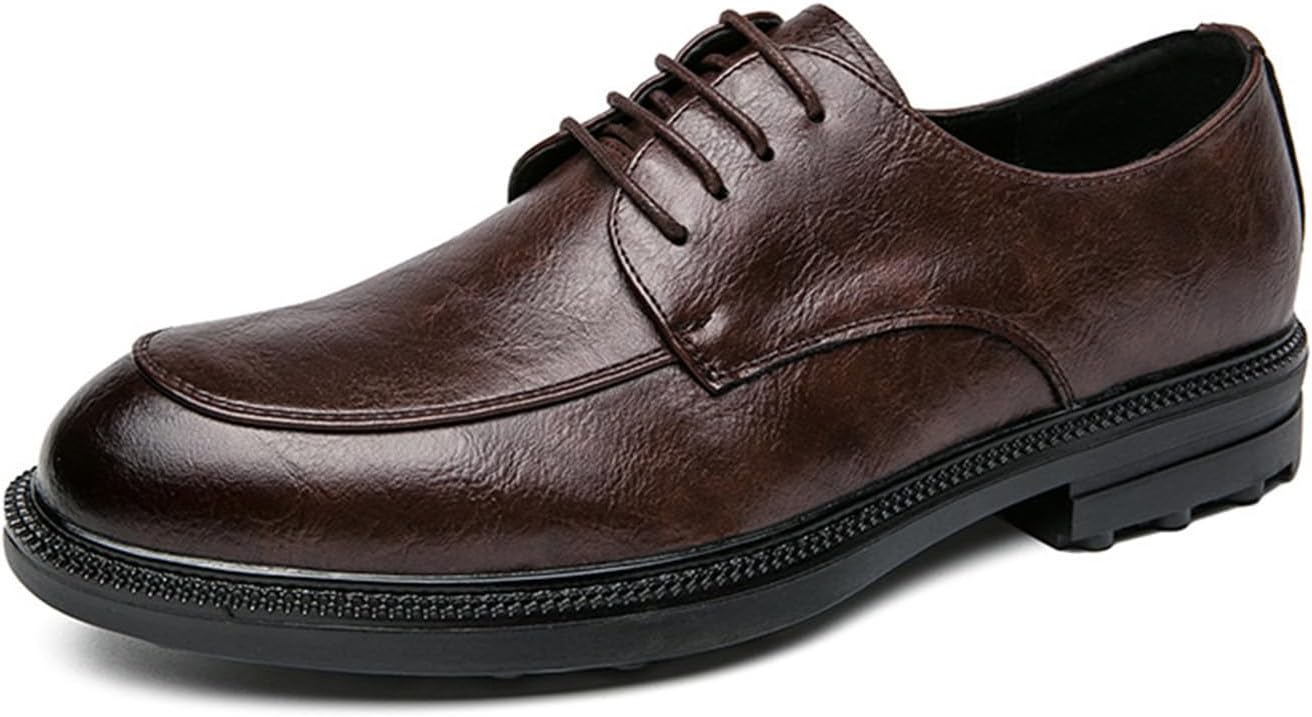 

Мужские классические оксфорды KYOESCAI с шнуровкой, современные деловые туфли-дерби, удобная обувь для офиса, коричневый