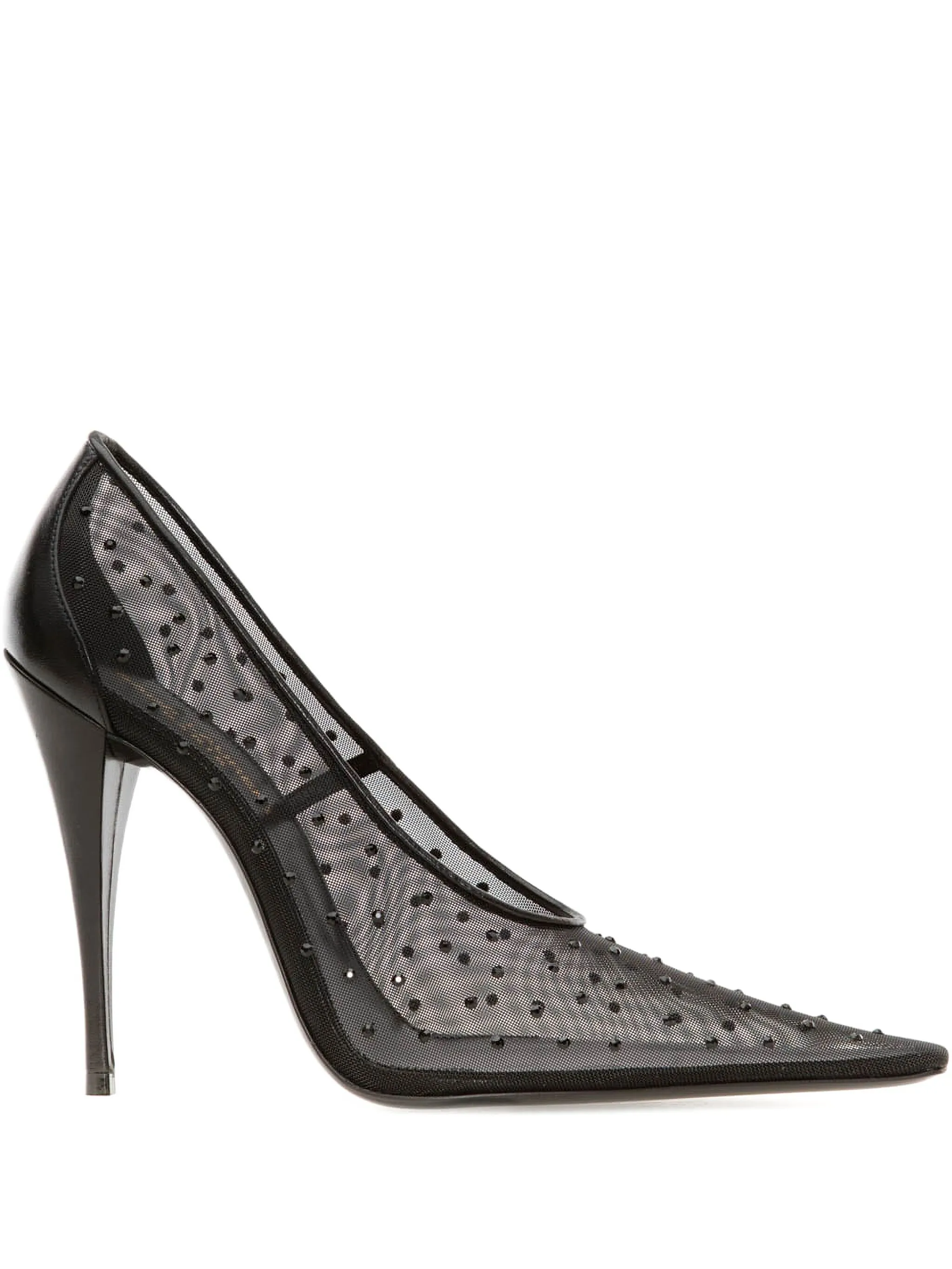 Туфли Anja 115 со стразами Saint Laurent, черный