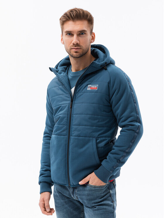 

Пуховик regular fit Ombre, синий