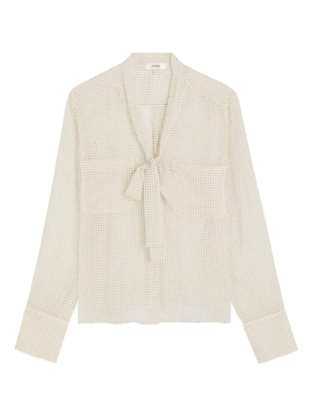 

Топ в горошек с галстуком на шее FRAME, нейтральный