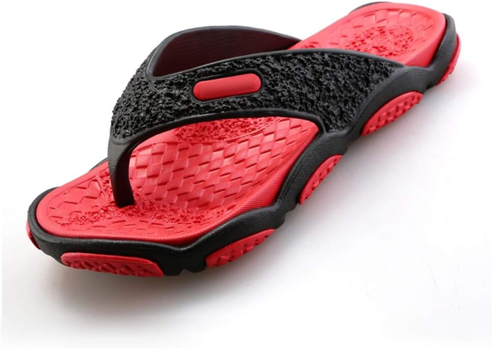 

Мужские шлепанцы YXCKG, повседневные вьетнамки для мужчин, сандалии на открытом воздухе, шлепанцы с поддержкой свода стопы, летние пляжные шлепанцы, модные плоские шлепанцы с мягкой противоскользящей подошвой, красный