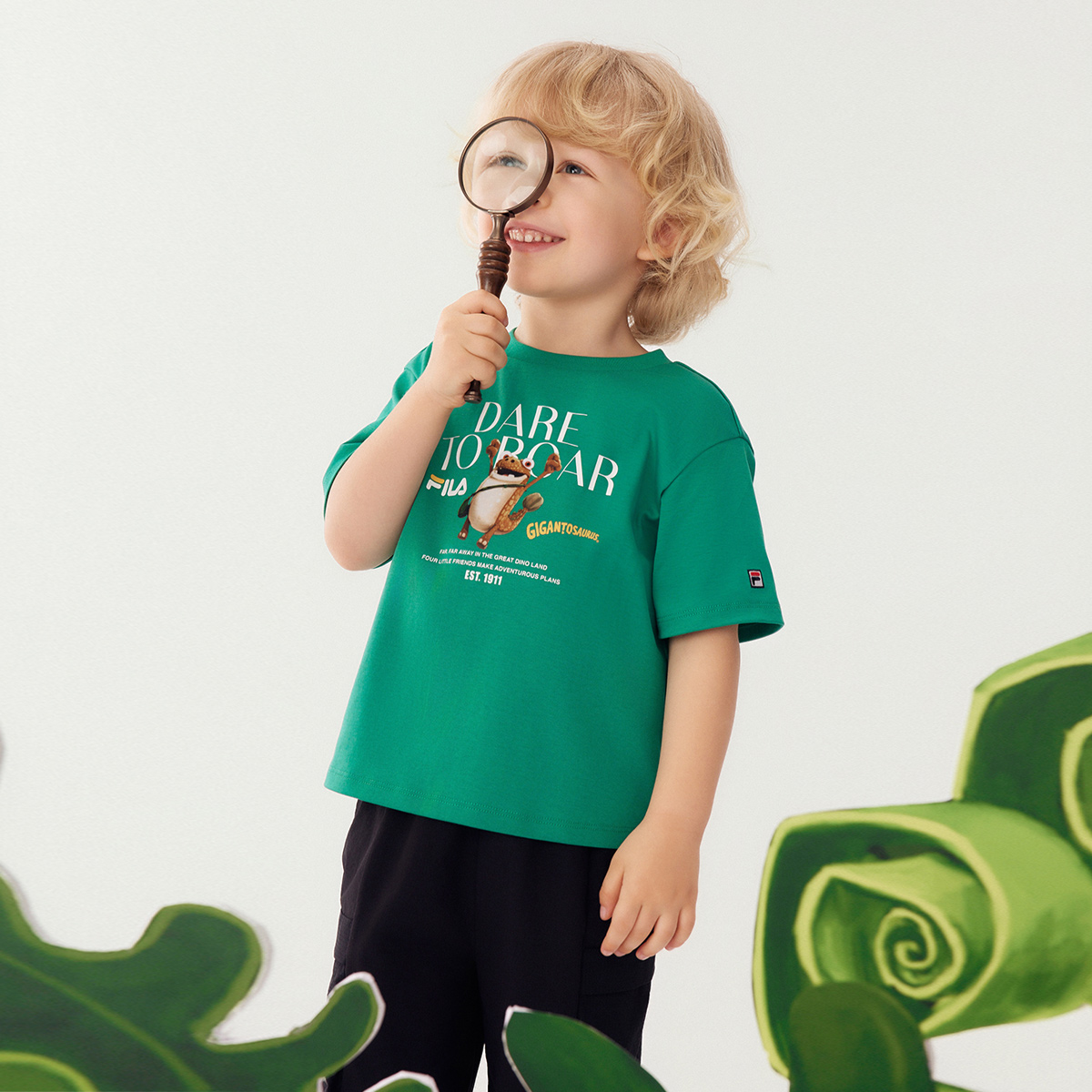 FILA KIDS Футболка Hedge Green для детей 3-7 лет — фото 4