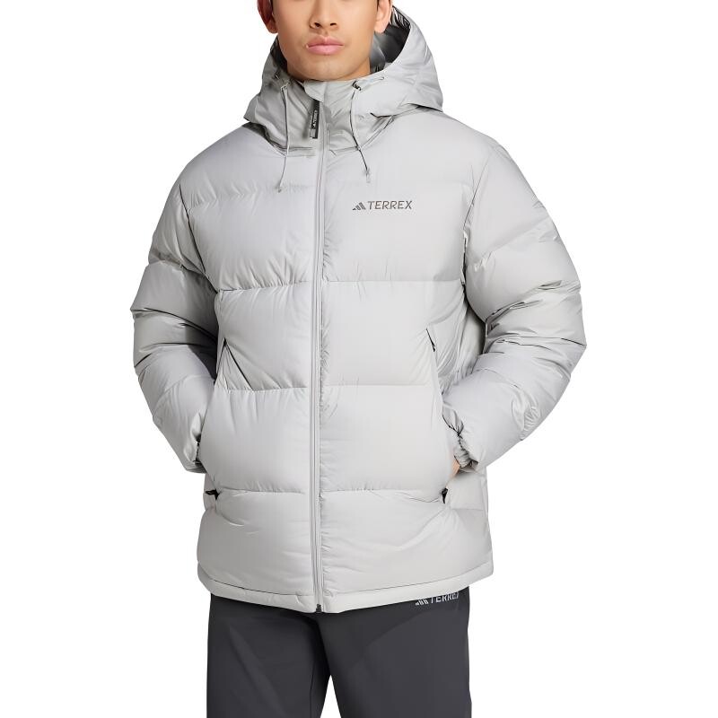 

Пуховик мужской чисто серый Adidas Terrex