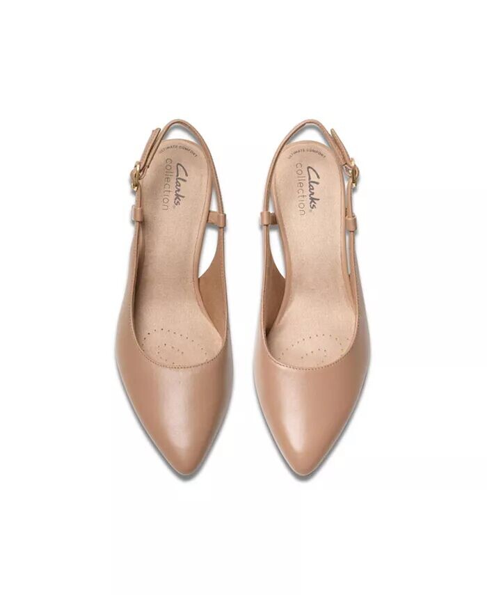 Женская коллекция Туфли с открытой пяткой Kepley Lane Clarks, бежевый — фото 4