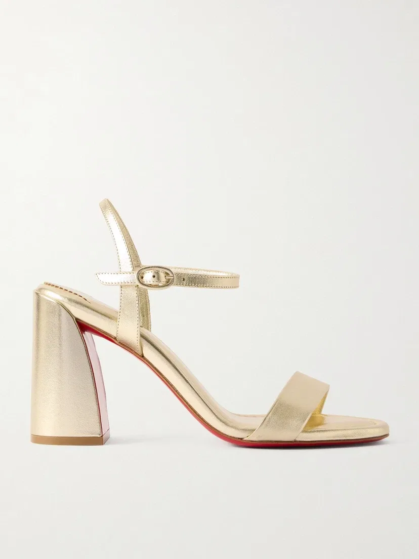 Сандалии Miss Jane 85 из металлизированной кожи Christian Louboutin, золотой