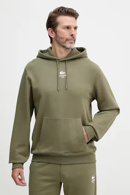 Худи Lacoste, зеленый, из 100% хлопка — фото 2