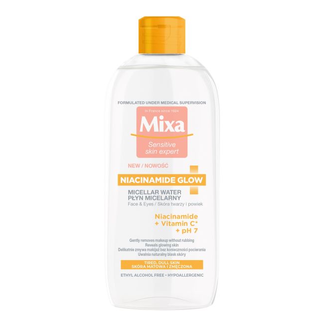 

Ниацинамид сияющая мицеллярная вода Mixa, 400 мл