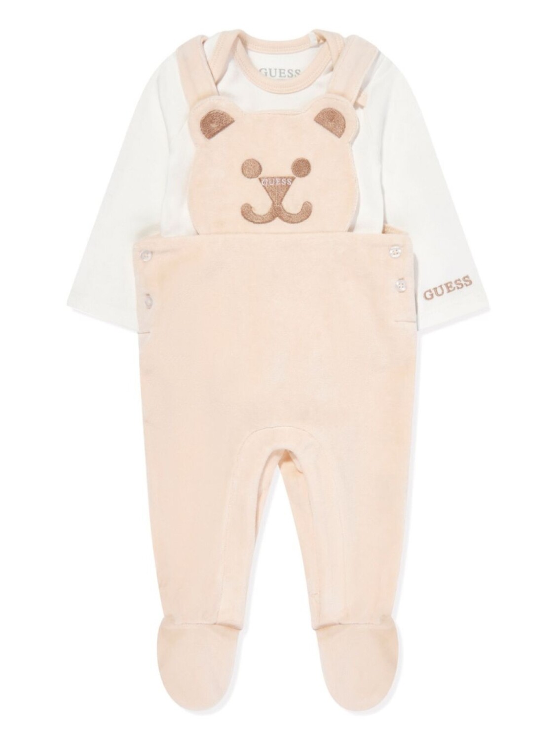

Боди с рисунком медведя для детей Guess Kids, розовый