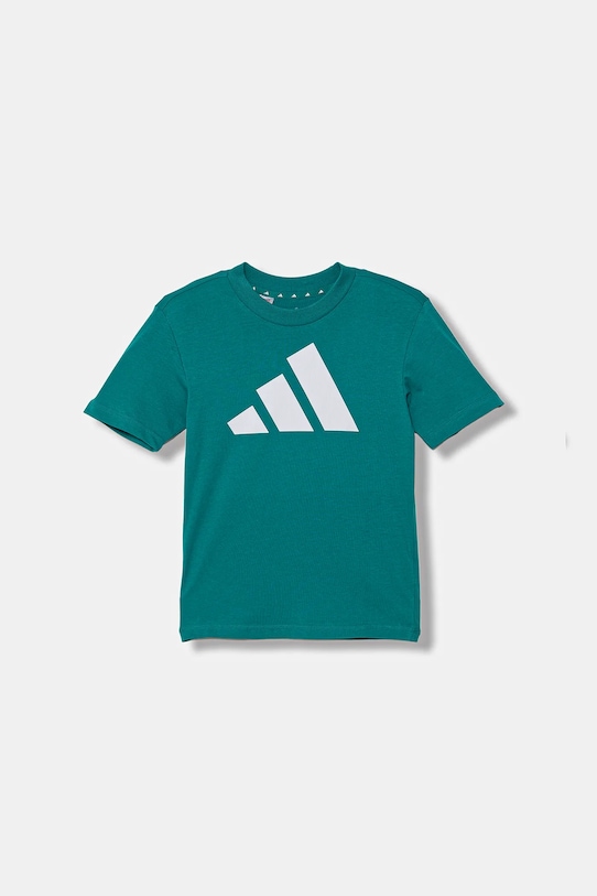 

Детская хлопковая футболка Adidas, бирюзовый