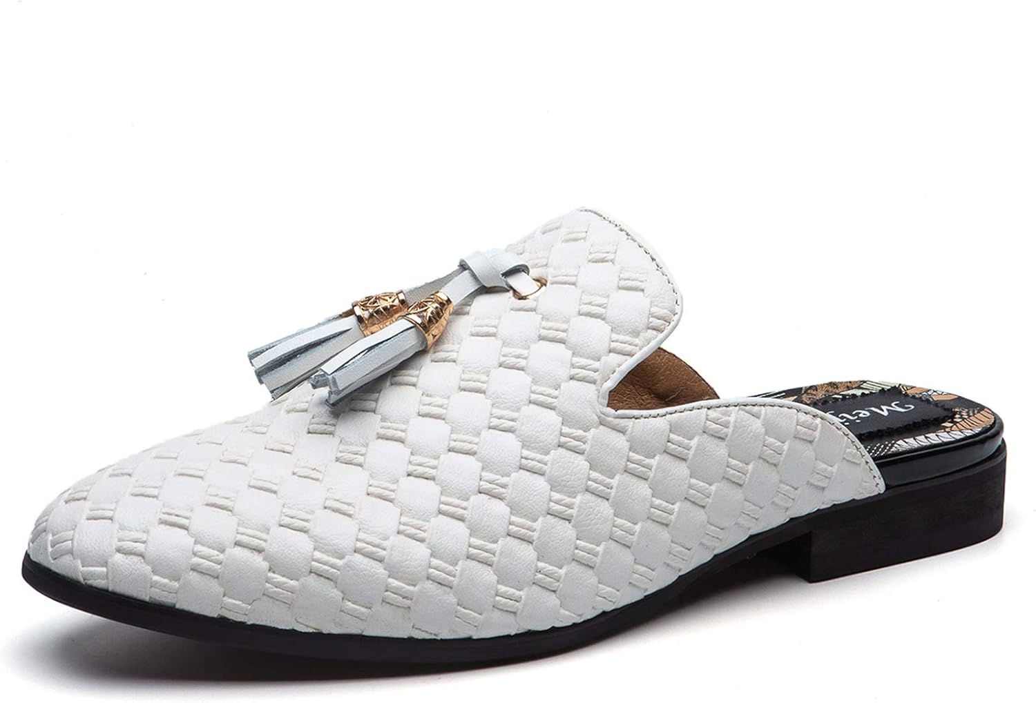 

Мужские тапочки Meijiana, слипоны-лоферы из кожи, для официального и повседневного ношения, с открытой пяткой, белый