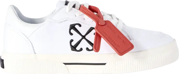 

Кроссовки Off-White Wmns New Low Vulcanized 'White Black', белый, Красный, Кроссовки Off-White Wmns New Low Vulcanized 'White Black', белый
