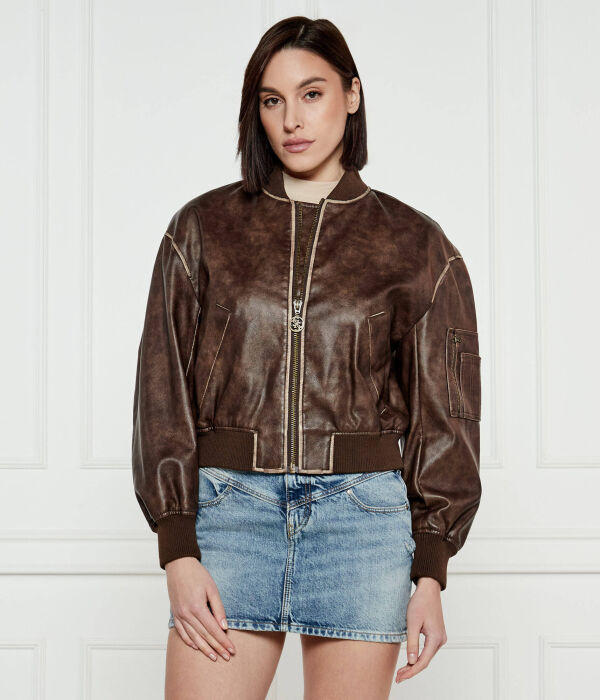

Бомбер Guess Jeans Angelic Regular Fit, коричневый