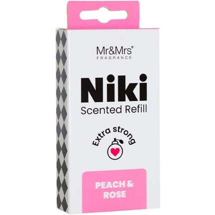 

Mr & Mrs FRAGRANCE Niki Сменный блок для автомобильного ароматизатора «Персик и роза»