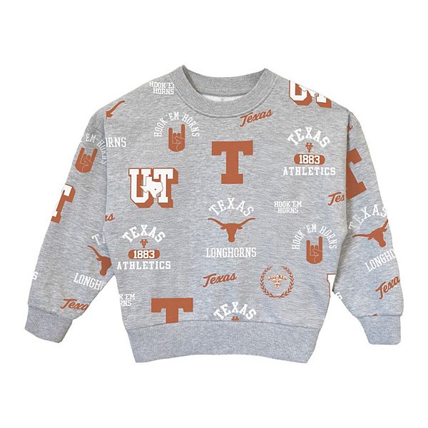 Детская толстовка heather gray texas longhorns always on repeat Gameday Couture — фото 3
