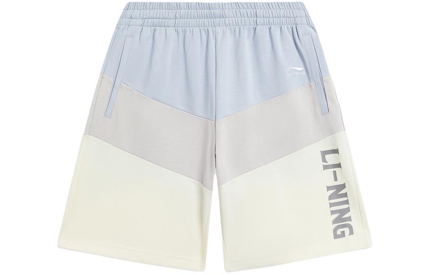 

Спортивные шорты мужские LiNing Sports Life Collection цвета экрю, небесно-голубой, светло-дымчатый серый